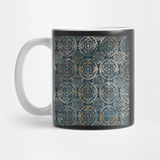 Distressed Non-Shedding Navy / Cream Mug